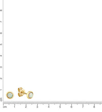 Ohrstecker 925 Sterling Silber rhodiniert synth. Opal - Avrum