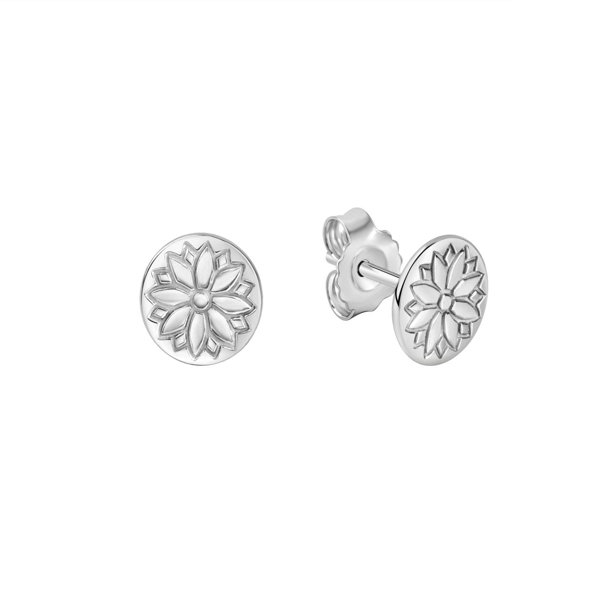 Ohrstecker 925 Sterling Silber rhodiniert Blume - Avrum