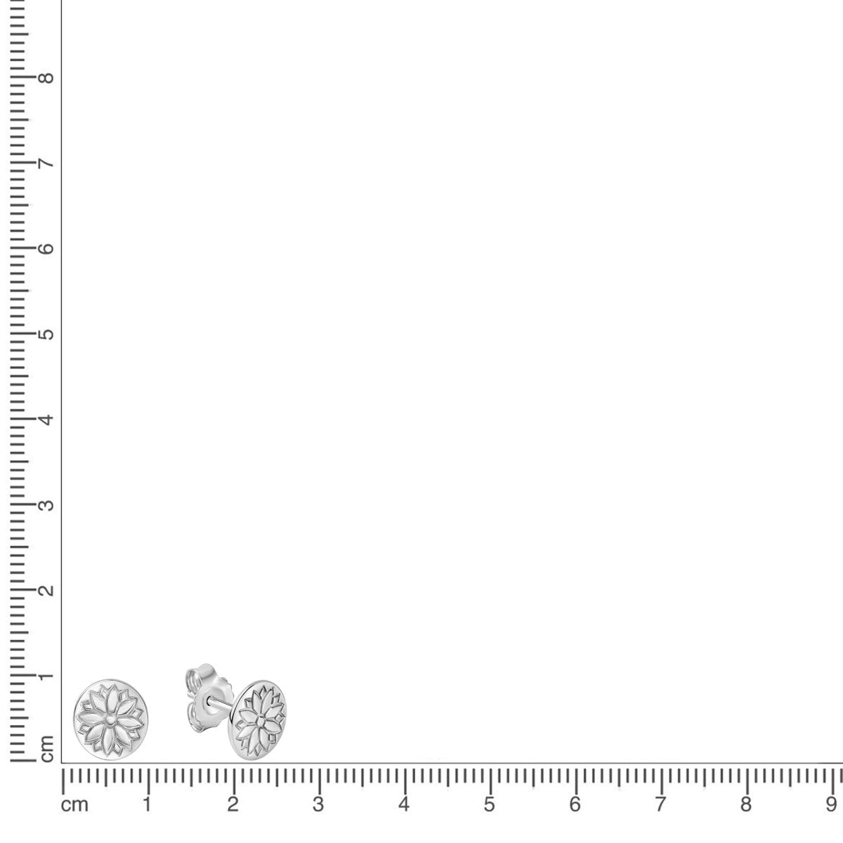 Ohrstecker 925 Sterling Silber rhodiniert Blume - Avrum