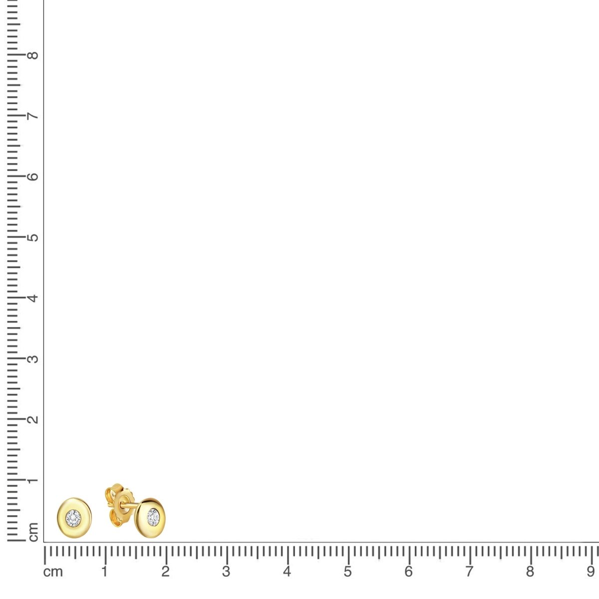 Ohrstecker 925 Sterling Silber vergoldet Zirkonia - Avrum