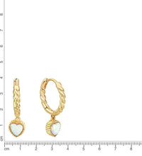 Creolen 925 Sterling Silber rhodiniert synth. Opal - Avrum