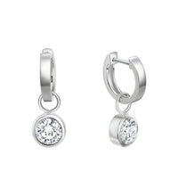 Ohrringe Silber 925 vergoldet mit weißen Zirkonia - Steinen - Avrum