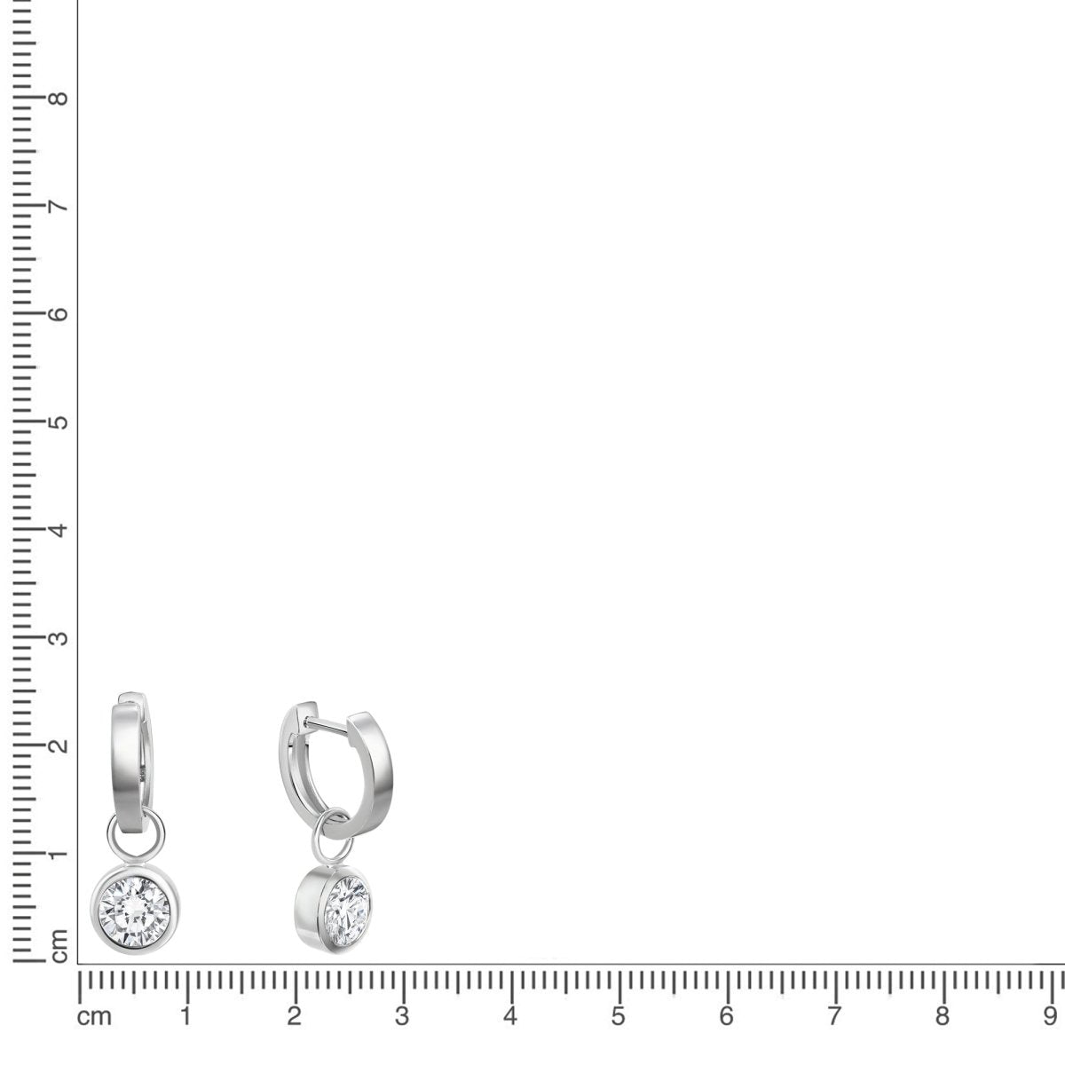Ohrringe Silber 925 vergoldet mit weißen Zirkonia - Steinen - Avrum