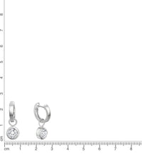 Ohrringe Silber 925 vergoldet mit weißen Zirkonia - Steinen - Avrum