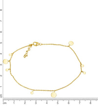 Fusskette 925 Sterling Silber vergoldet Plättchen - Avrum