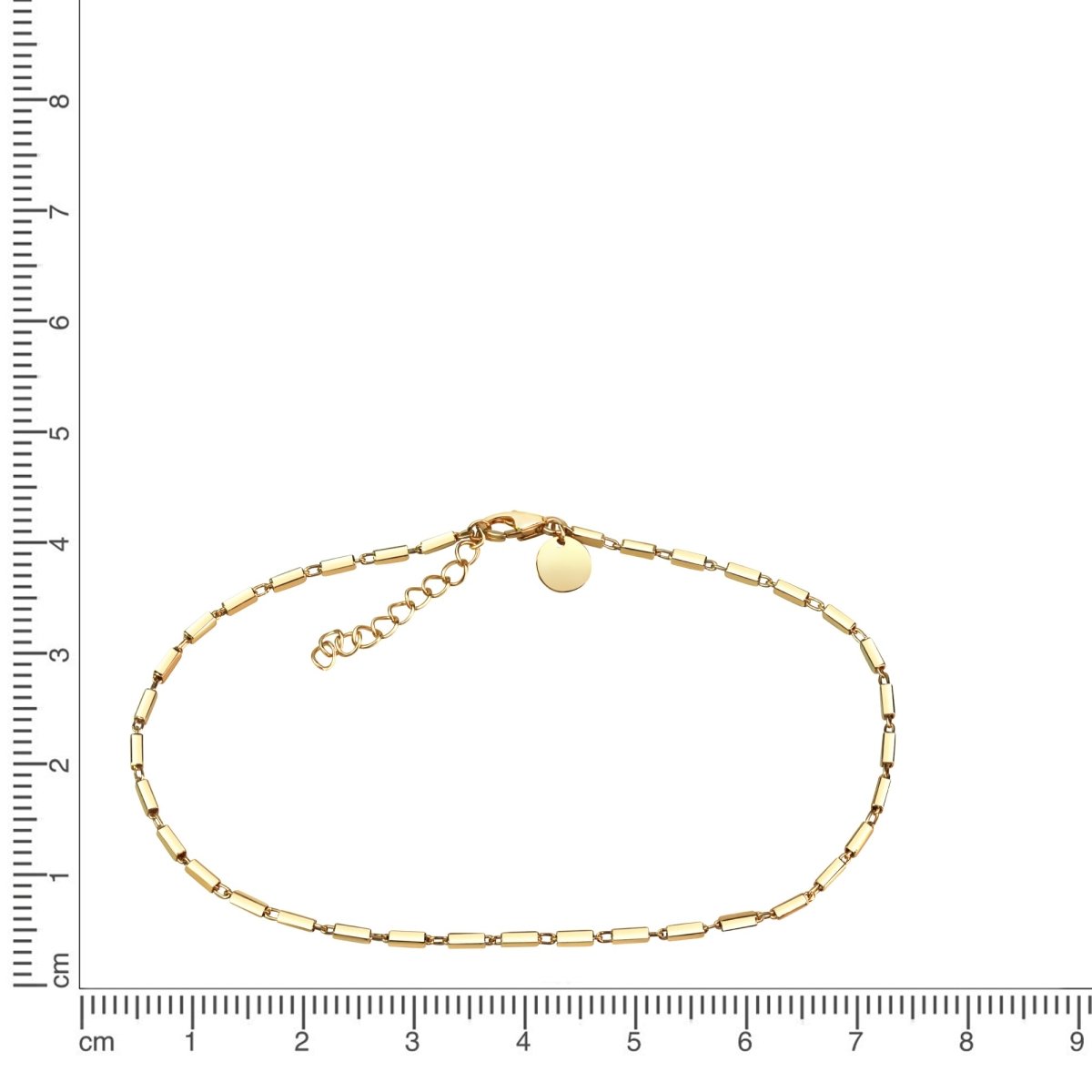 Fusskette 925 Sterling Silber vergoldet Stäbchen - Avrum