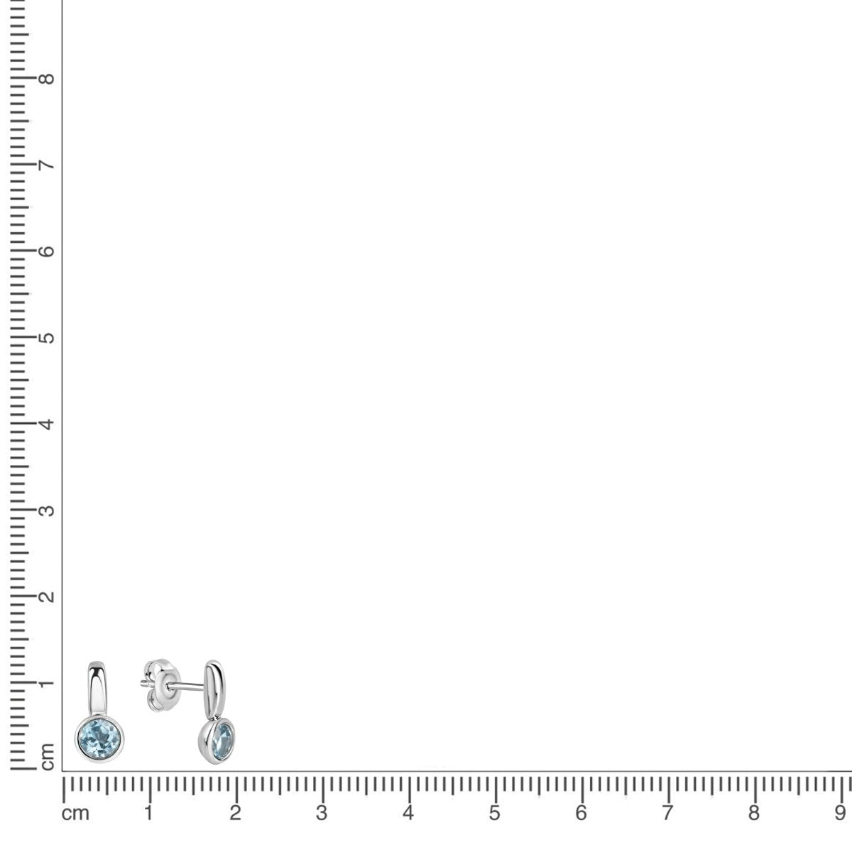 Ohrstecker 925 Sterling Silber rhodiniert synth. Spinell - Avrum