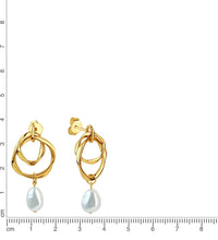 Ohrstecker 925 Sterling Silber vergoldet Süßwasserperle - Avrum