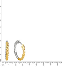 Creolen 925 Sterling Silber rhodiniert und vergoldet - Avrum