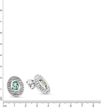 Ohrstecker 925 Sterling Silber rhodiniert Blautopas - Avrum