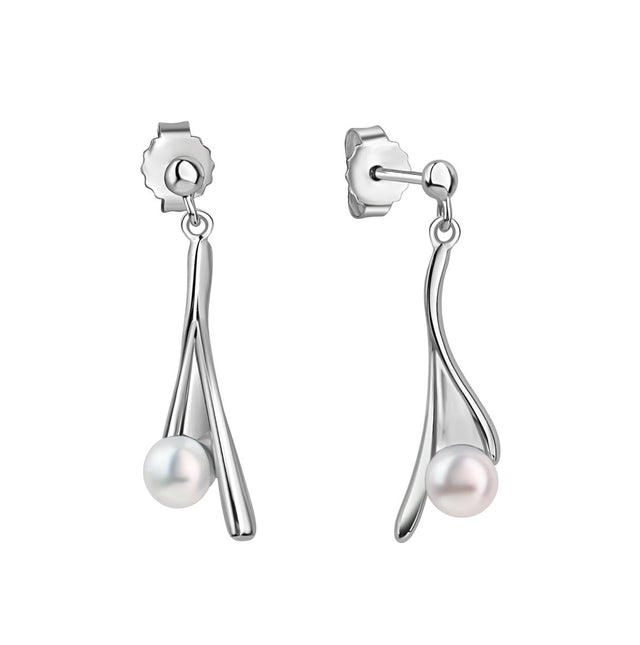 Ohrstecker 925 Sterling Silber rhodiniert Süßwasserperle - Avrum