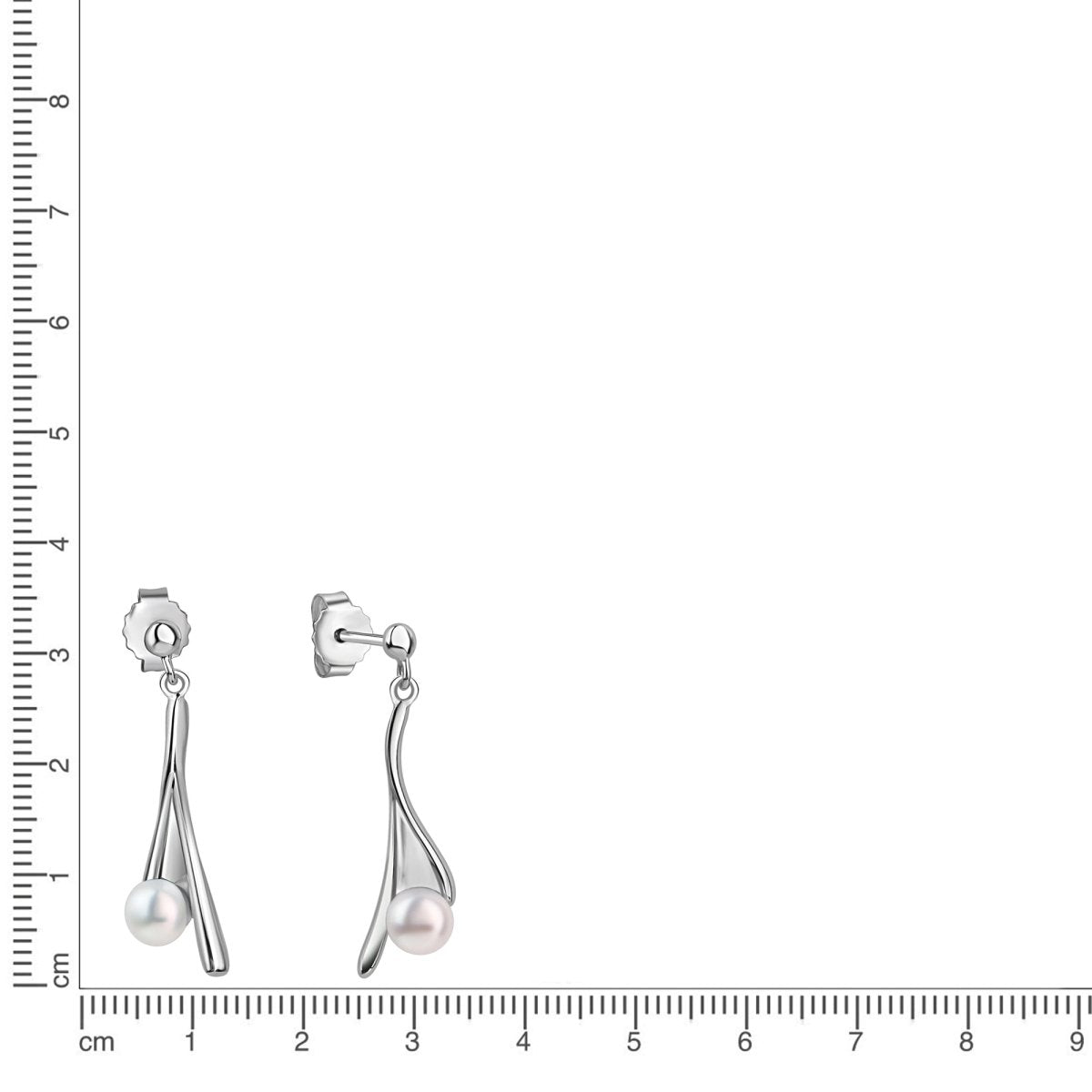 Ohrstecker 925 Sterling Silber rhodiniert Süßwasserperle - Avrum