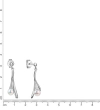 Ohrstecker 925 Sterling Silber rhodiniert Süßwasserperle - Avrum