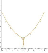 Kette 925 Sterling Silber vergoldet Perle und Zirkonia - Avrum