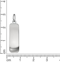 Anhänger 925 Sterling Silber rhodiniert Platte - Avrum