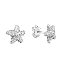 Ohrstecker 925 Sterling Silber rhodiniert Seestern - Avrum