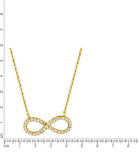 Collier 925 Sterling Silber rhodiniert Infinity mit Zirkonia - Avrum