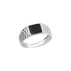 Ring 925 Sterling Silber rhodiniert Lack schwarz