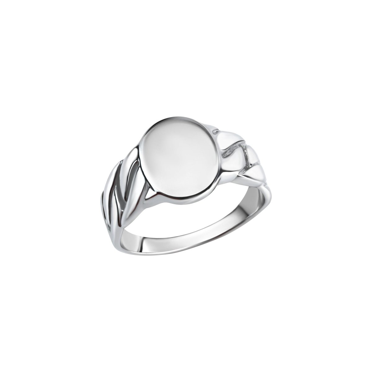Ring 925 Sterling Silber rhodiniert oval - Avrum
