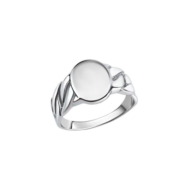 Ring 925 Sterling Silber rhodiniert oval - Avrum