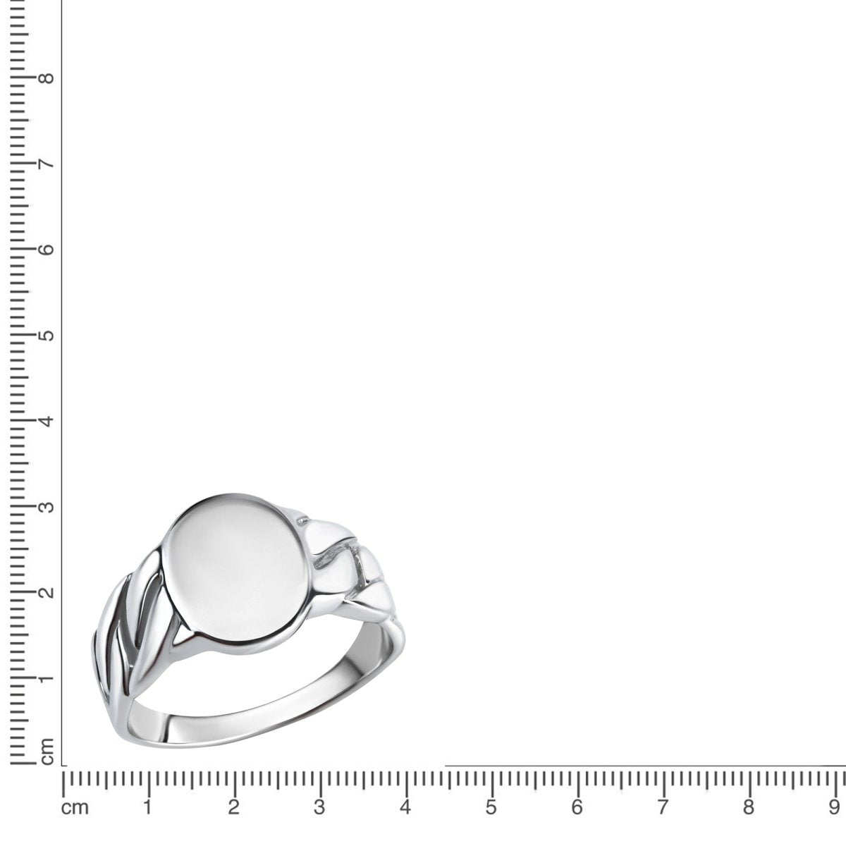 Ring 925 Sterling Silber rhodiniert oval - Avrum