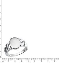 Ring 925 Sterling Silber rhodiniert oval - Avrum