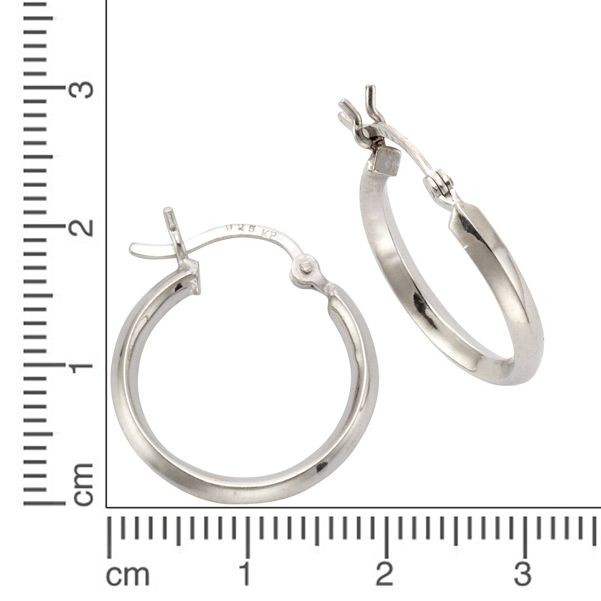 Creolen 925 Sterling Silber rhodiniert Ř 20mm - Avrum