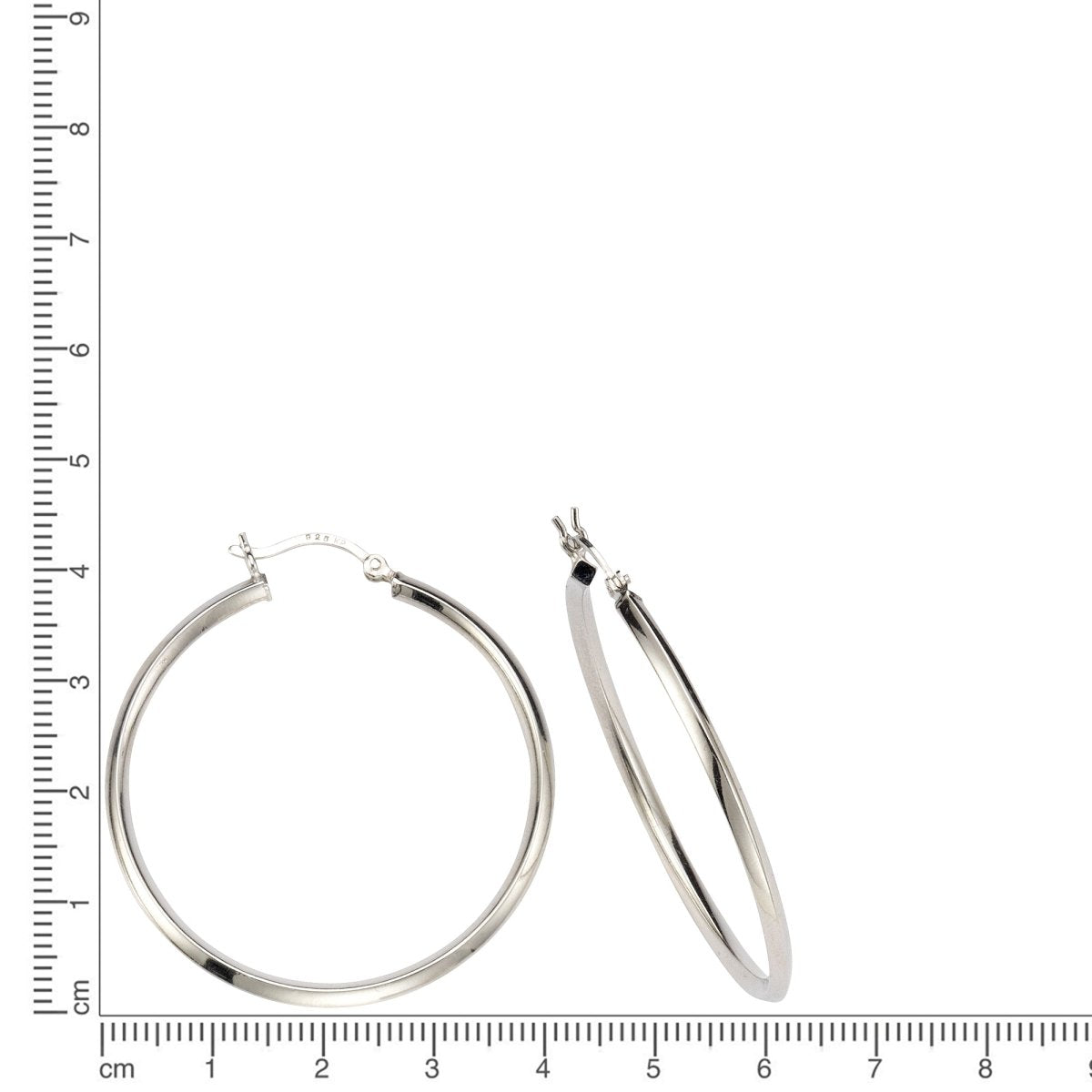 Creolen 925 Sterling Silber rhodiniert Ř 40mm - Avrum