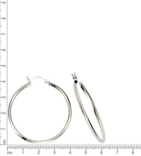 Creolen 925 Sterling Silber rhodiniert Ř 40mm - Avrum