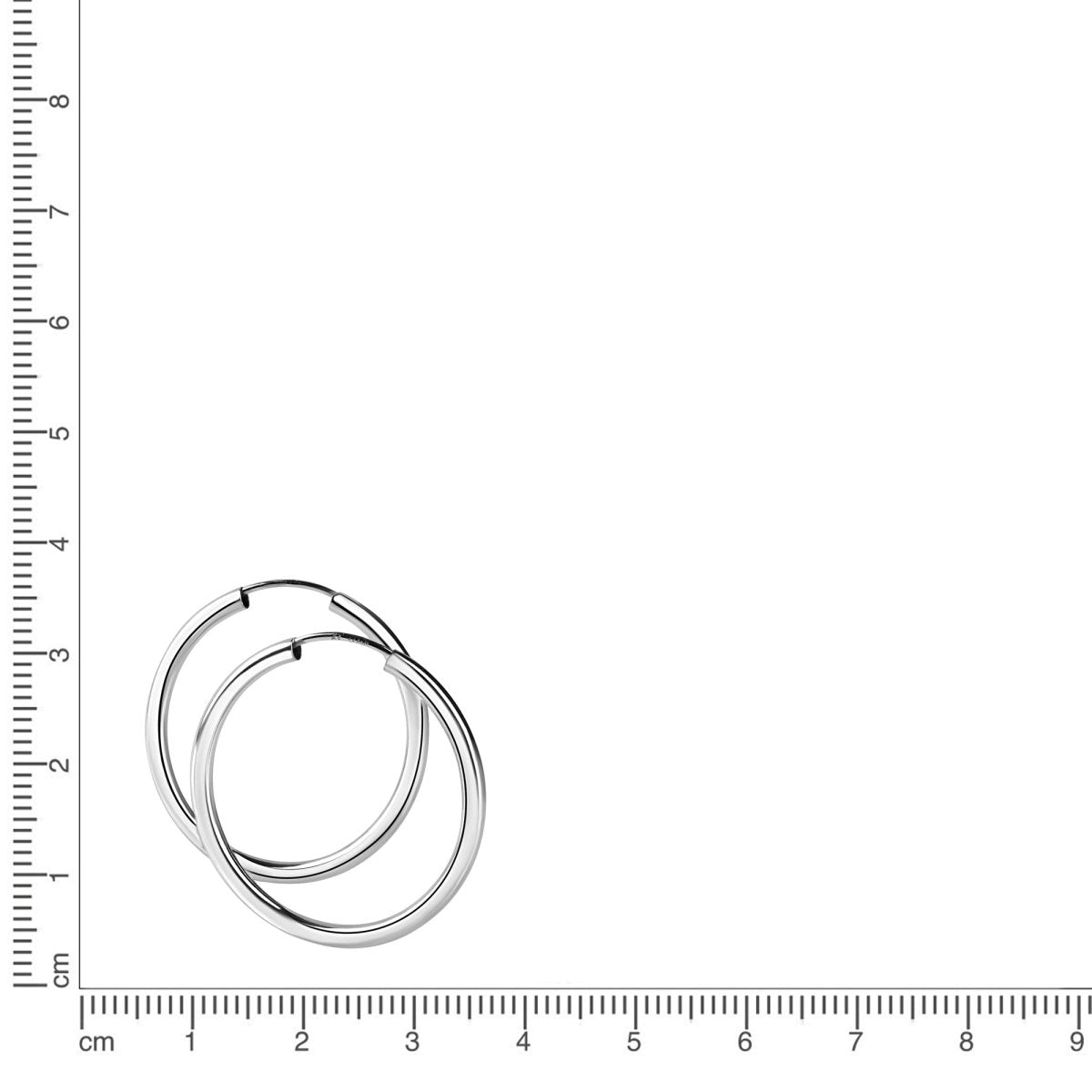 Creolen 925 Sterling Silber rhodiniert 40mm - Avrum