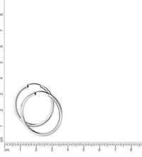 Creolen 925 Sterling Silber rhodiniert 40mm - Avrum