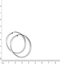 Creolen 925 Sterling Silber rhodiniert 50mm - Avrum