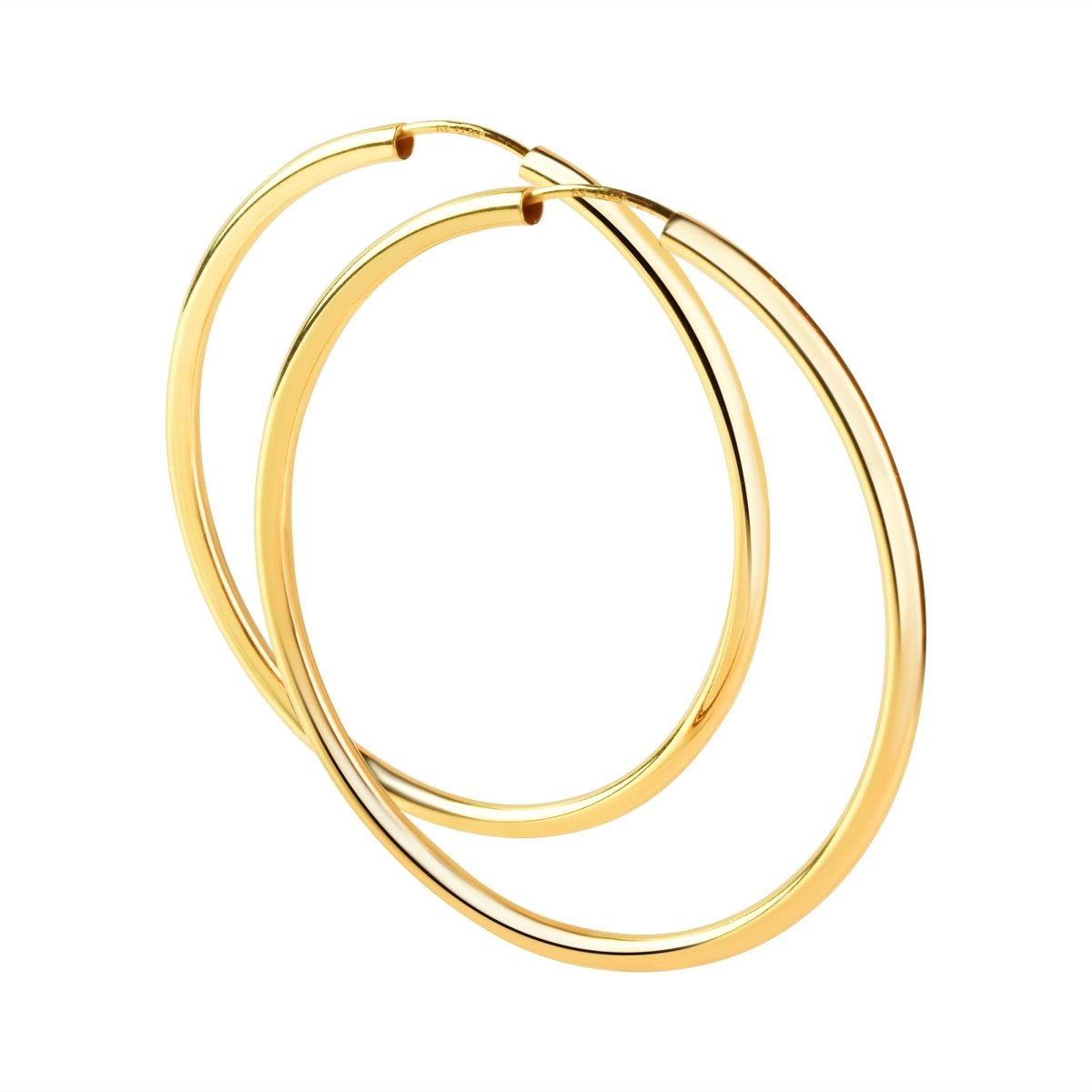 Creolen 925 Sterling Silber rhodiniert 60mm - Avrum