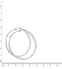 Creolen 925 Sterling Silber rhodiniert 60mm - Avrum