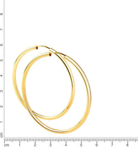 Creolen 925 Sterling Silber rhodiniert 50mm - Avrum