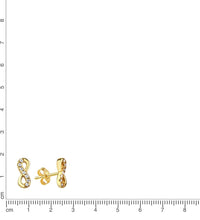 Ohrstecker 925 Sterling Silber rhodiniert Infinity Zirkonia - Avrum