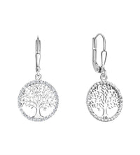 Ohrhänger 925 Sterling Silber rhodiniert Lebensbaum Zirkonia - Avrum