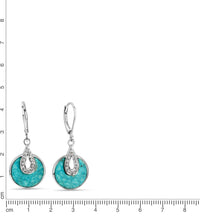 Ohrhänger 925 Sterling Silber rhodiniert Türkis - Avrum