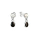 Ohrstecker 925 Sterling Silber rhodiniert Perlmutt und Onyx