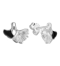 Ohrstecker 925 Sterling Silber rhodiniert Gingko - Avrum
