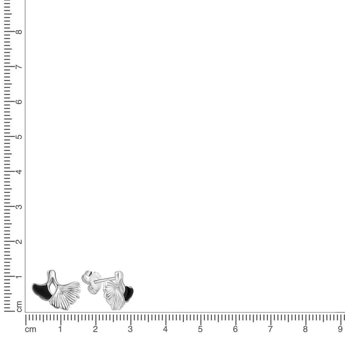 Ohrstecker 925 Sterling Silber rhodiniert Gingko - Avrum