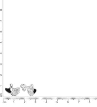 Ohrstecker 925 Sterling Silber rhodiniert Gingko - Avrum