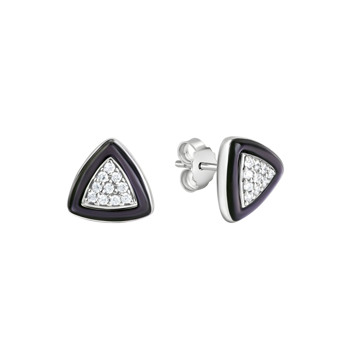 Ohrstecker 925 Sterling Silber rhodiniert Perlmutt/Zirkonia - Avrum