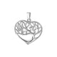 Anhänger 925 Sterling Silber rhodiniert Herz/Baum