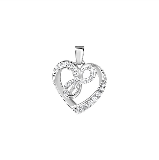 Anhänger 925 Sterling Silber rhodiniert Herz Zirkonia - AvrumAnhänger