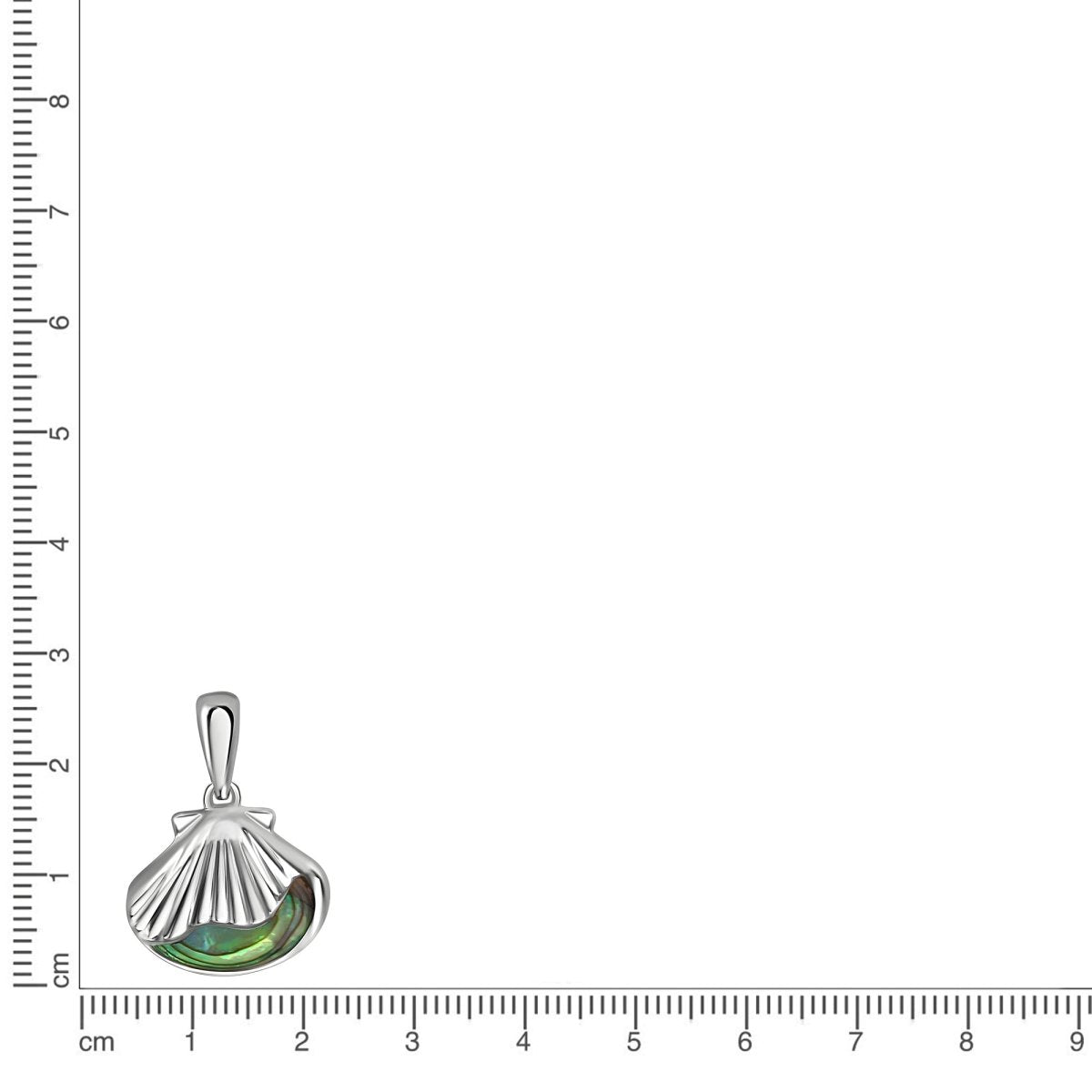 Anhänger 925 Sterling Silber rhodiniert Abalone grün - Avrum