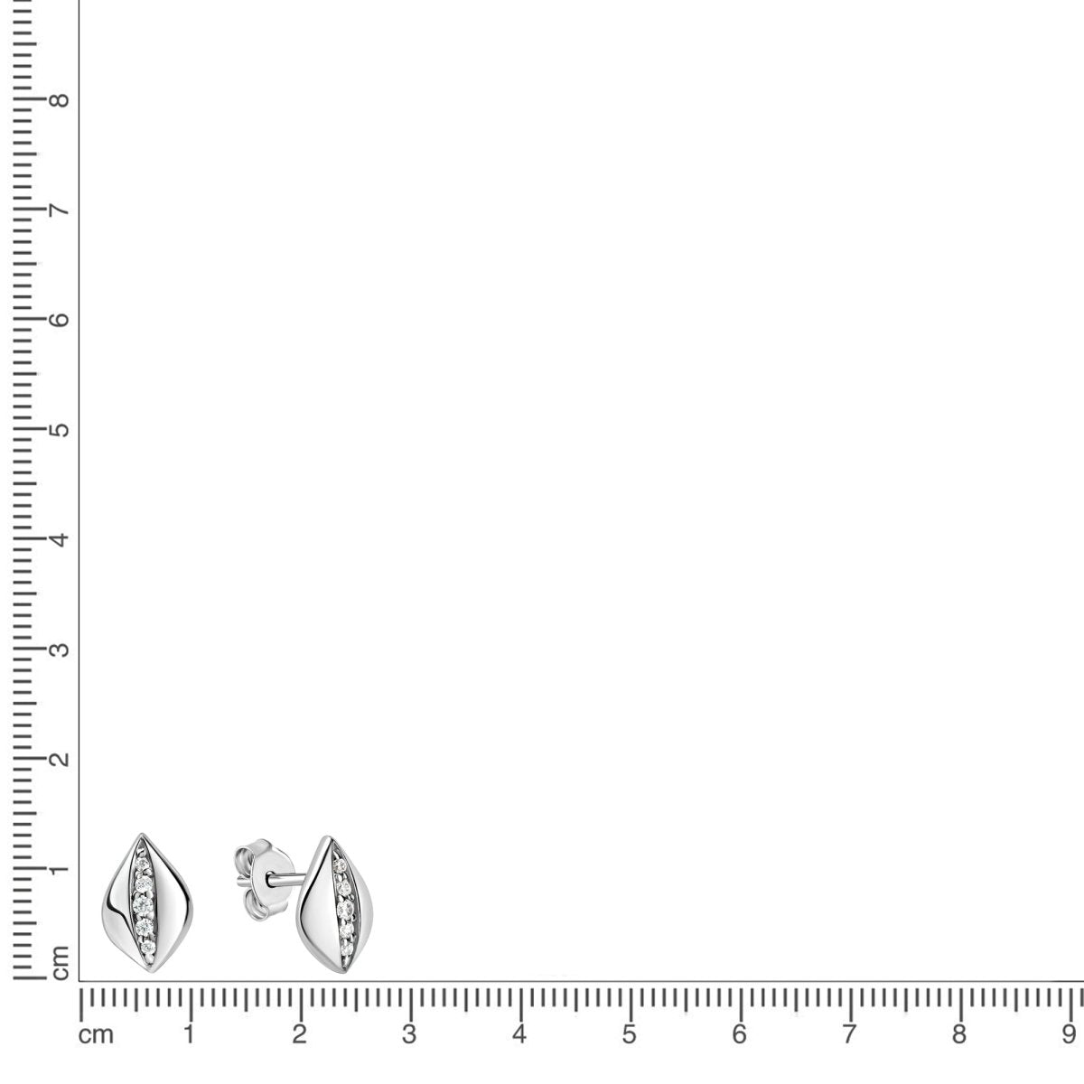Ohrstecker 925 Sterling Silber rhodiniert Zirkonia - Avrum