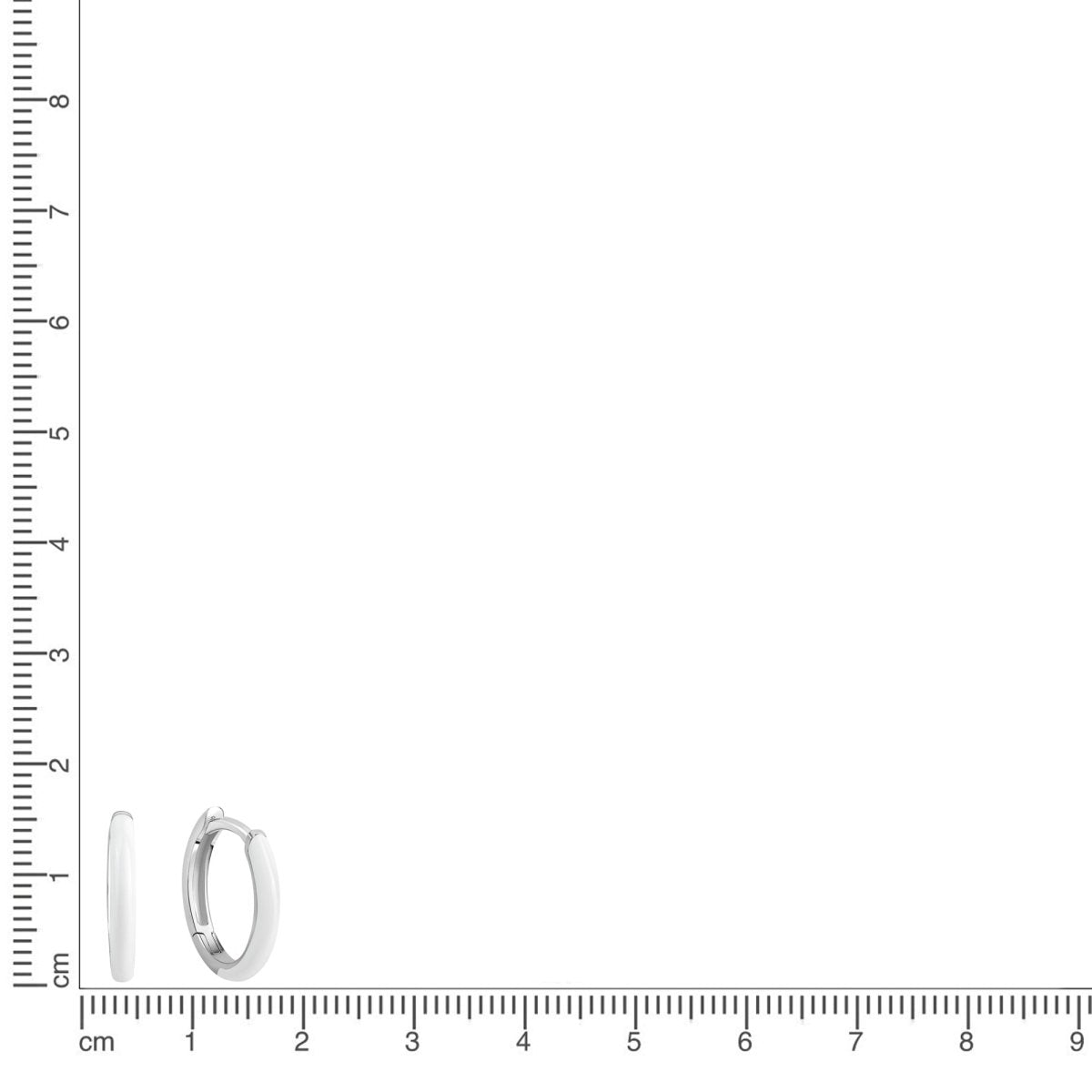 Creolen 925 Sterling Silber rhodiniert Lack schwarz - Avrum