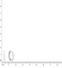 Creolen 925 Sterling Silber rhodiniert Lack schwarz - Avrum