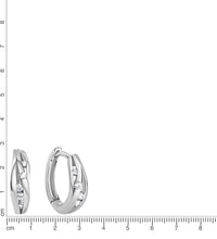 Creolen 925 Sterling Silber rhodiniert Zirkonia - Avrum